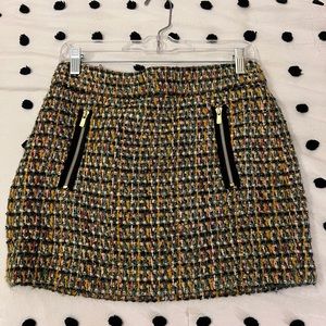 JCrew Multi-color Tweed Mini Skirt